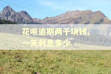 花呗逾期两千块钱,一天利息多少