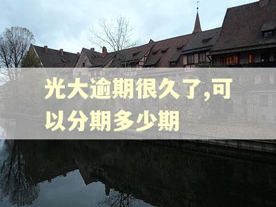 光大逾期很久了,可以分期多少期