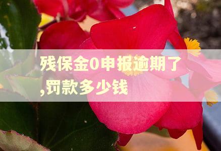 残保金0申报逾期了,罚款多少钱