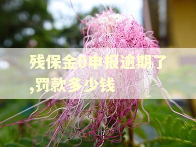 残保金0申报逾期了,罚款多少钱