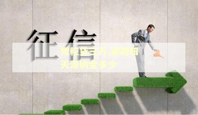 微粒贷三万,逾期四天滞纳金多少