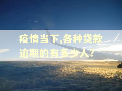 疫情当下,各种贷款逾期的有多少人?
