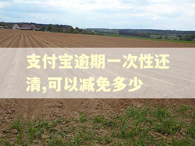 支付宝逾期一次性还清,可以减免多少