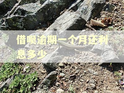 借呗逾期一个月还利息多少