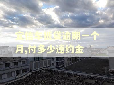 宜信车抵贷逾期一个月,付多少违约金