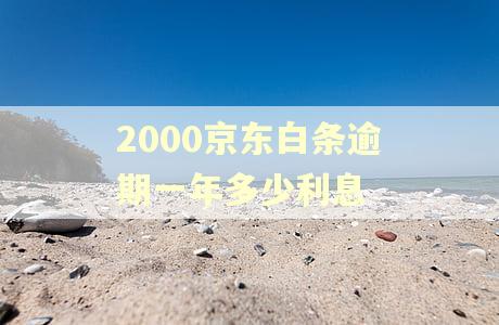 2000京东白条逾期一年多少利息