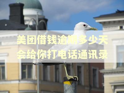 美团借钱逾期多少天会给你打电话通讯录