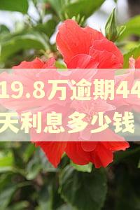 19.8万逾期44天利息多少钱