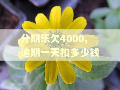 分期乐欠4000,逾期一天扣多少钱
