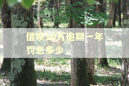 借呗10万逾期一年罚息多少
