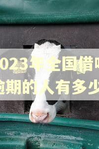 2023年全国借呗逾期的人有多少