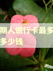 逾期人银行卡最多可以多少钱