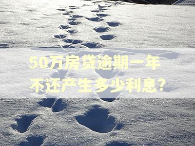 50万房贷逾期一年不还产生多少利息?