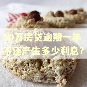 50万房贷逾期一年不还产生多少利息?