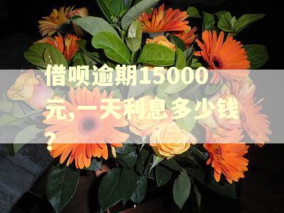借呗逾期15000元,一天利息多少钱? 借呗逾期15000元,一天利息多少钱?