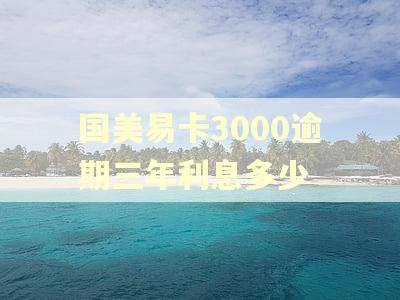 国美易卡3000逾期三年利息多少