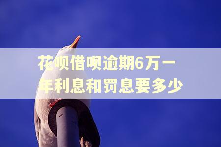 花呗借呗逾期6万一年利息和罚息要多少