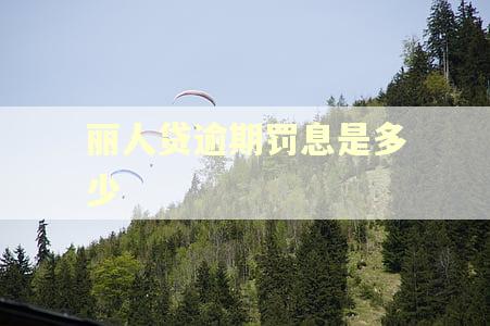 丽人贷逾期罚息是多少 丽人贷逾期罚息是多少