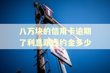 八万块的信用卡逾期了利息跟违约金多少 八万块的信用卡逾期了利息跟违约金多少