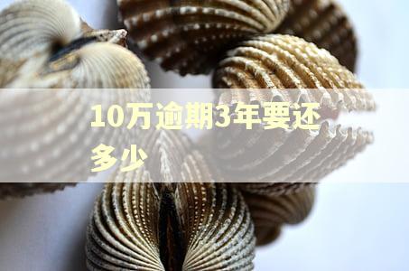 10万逾期3年要还多少