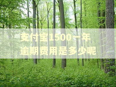支付宝1500一年逾期费用是多少呢