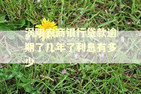 涡阳农商银行贷款逾期了几年了利息有多少