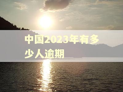 中国2023年有多少人逾期