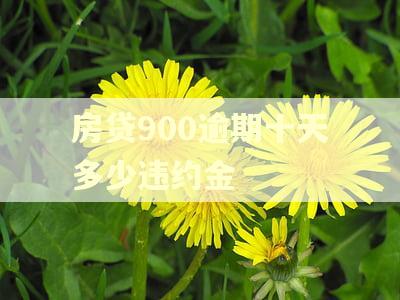 房贷900逾期十天多少违约金