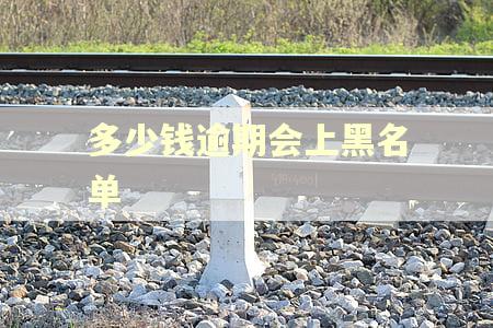 多少钱逾期会上黑名单