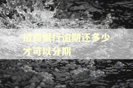 招商银行逾期还多少才可以分期