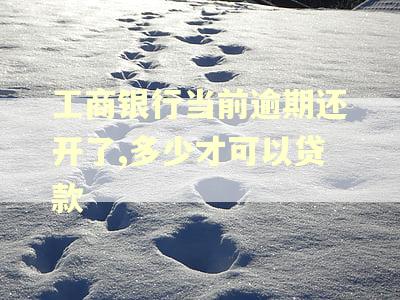 工商银行当前逾期还开了,多少才可以贷款