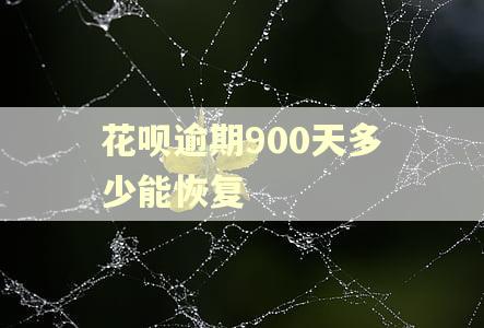 花呗逾期900天多少能恢复