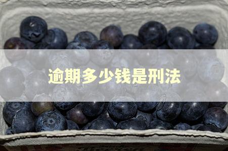 逾期多少钱是刑法