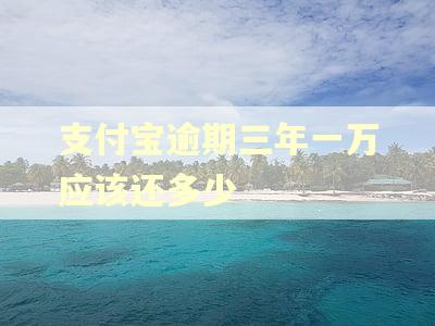 支付宝逾期三年一万应该还多少 支付宝逾期三年一万应该还多少
