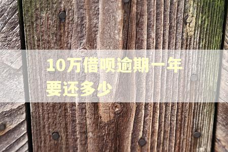 10万借呗逾期一年要还多少