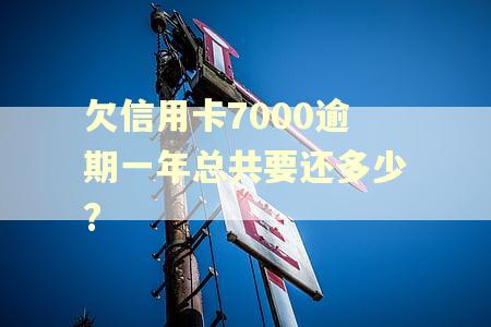 欠信用卡7000逾期一年总共要还多少?