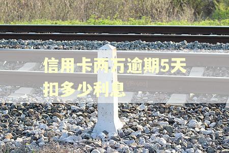信用卡两万逾期5天扣多少利息