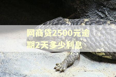网商贷2500元逾期2天多少利息