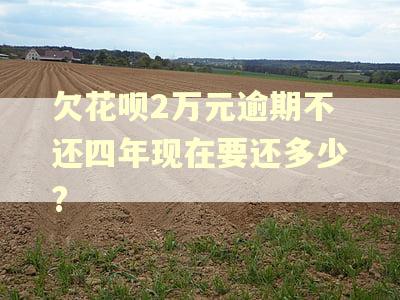 欠花呗2万元逾期不还四年现在要还多少?