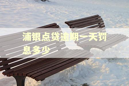 浦银点贷逾期一天罚息多少