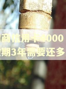 招商信用卡4000逾期3年需要还多少