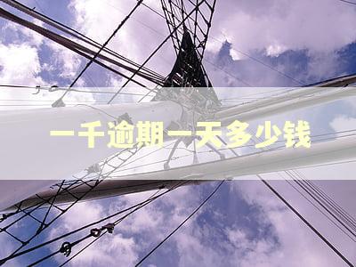 一千逾期一天多少钱