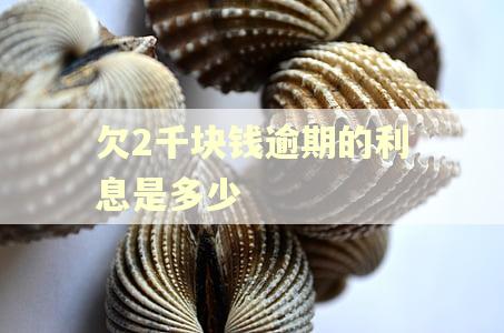 欠2千块钱逾期的利息是多少