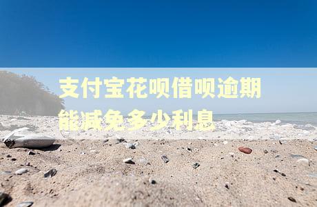 支付宝花呗借呗逾期能减免多少利息