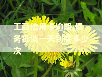 工商信用卡逾期,债务抵消一天到底多少次