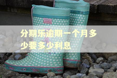 分期乐逾期一个月多少要多少利息