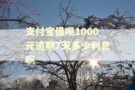 支付宝借呗1000元逾期7天多少利息啊 支付宝借呗1000元逾期7天多少利息啊