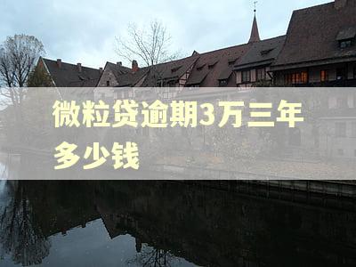 微粒贷逾期3万三年多少钱