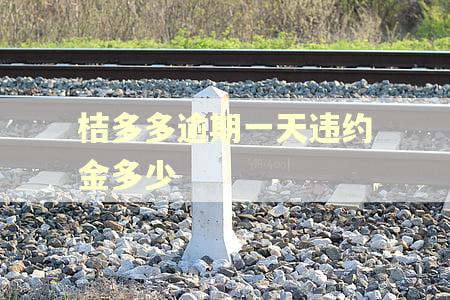 桔多多逾期一天违约金多少 桔多多逾期一天违约金多少