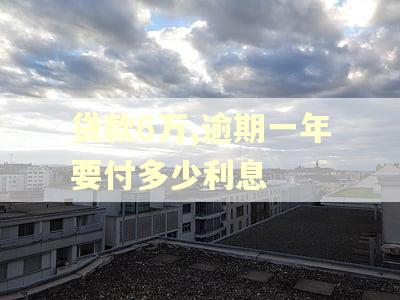 贷款6万,逾期一年要付多少利息